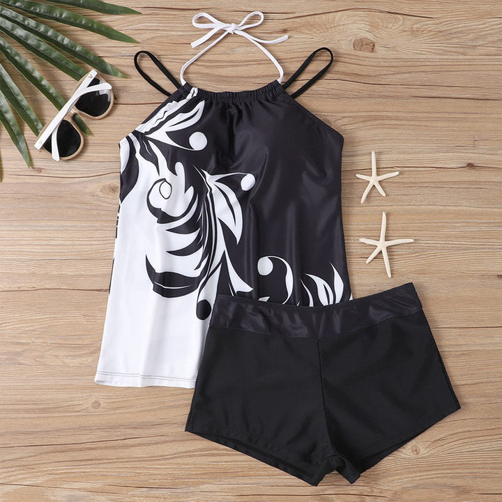 Damen Tankini-Set mit floralem Design und bequemem Hosen Drune