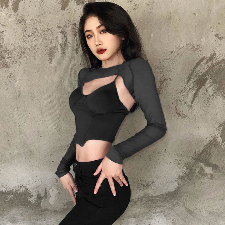 Damen Sportliches und elegantes Oberteil mit langem Arm Drune