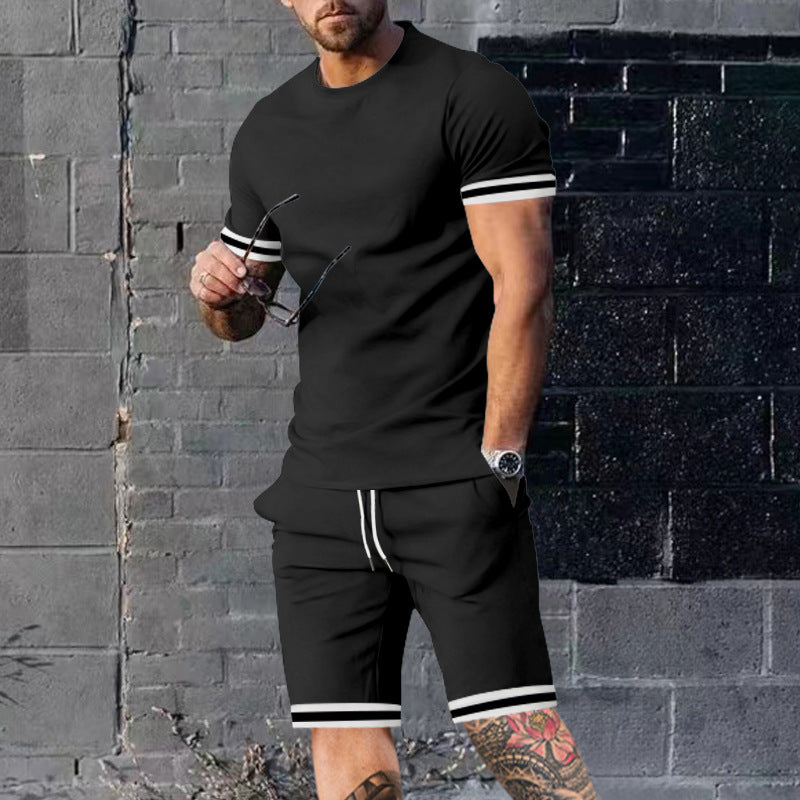 Herren Sportliches Freizeitset mit Kurzarmshirt und Short Drune