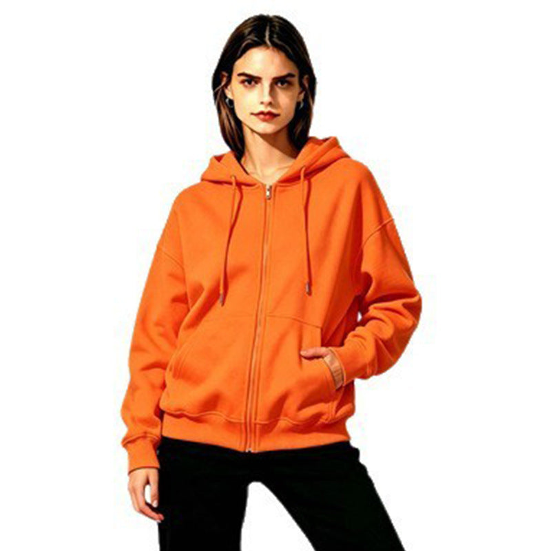 Damen Weicher Kapuzenpullover mit durchgehendem Reißverschluss Drune