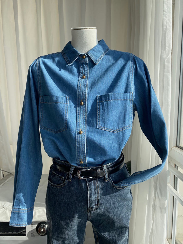 Damen Denim Hemd Drune