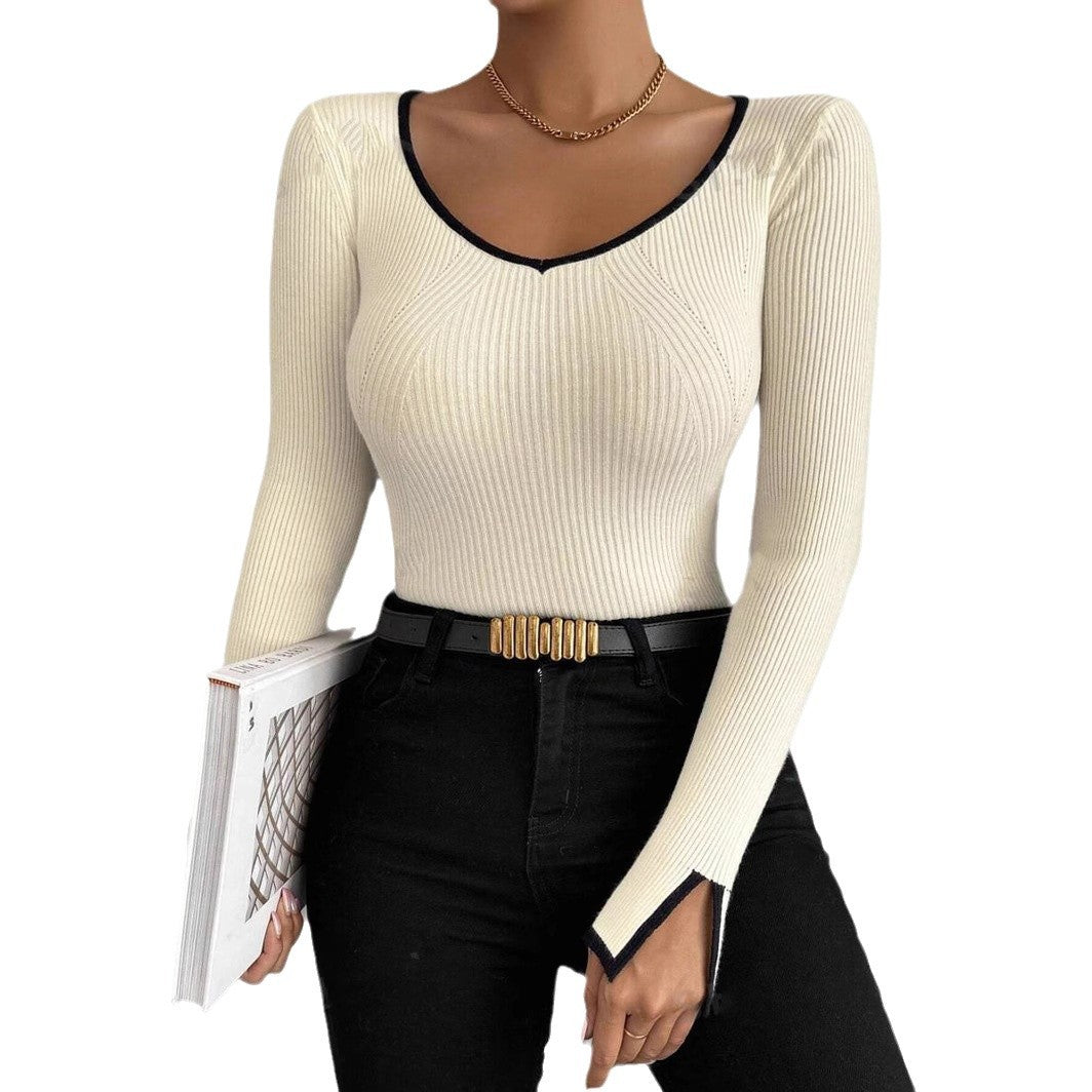 Damen Langärmliger Strickpullover Drune