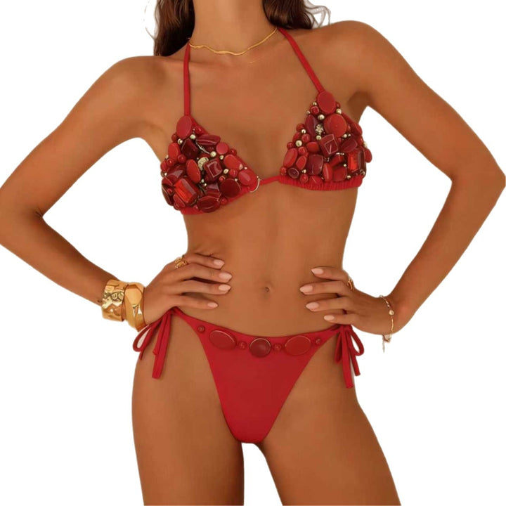 Damen Triangel-Bikini mit luxuriösen Applikationen Drune