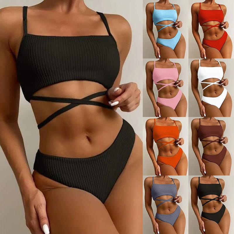 Damen Zweiteiliges Bikiniset mit raffiniertem Schnitt Drune