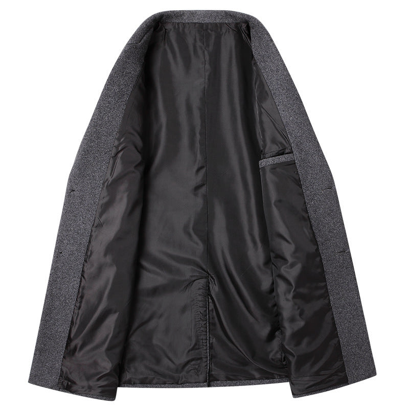 Herren Taillierter Wollmix-Mantel mit Notch-Revers und Zweiknopfverschluss Drune