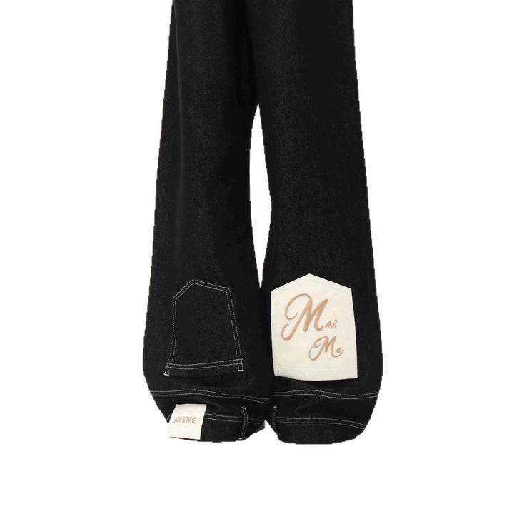 Damen Hochtaillierte Jeans mit weitem Bein Drune