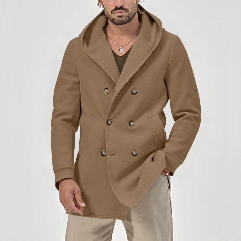 Herren stylische Woll-Mantel Drune