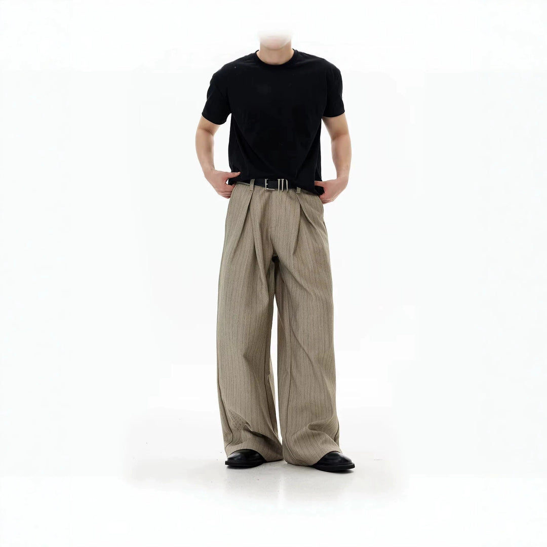 Damen Elegante und weite Hochbundhose mit Plissee Drune