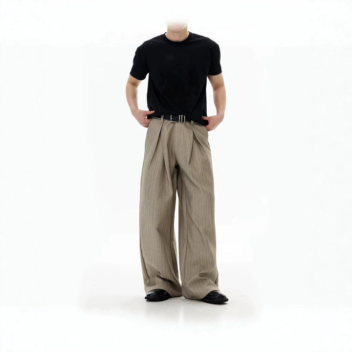 Damen Elegante und weite Hochbundhose mit Plissee Drune