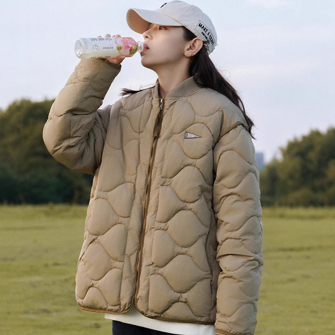 Damen wattierte Freizeitjacke mit gestepptem Design und praktischen Taschen Drune