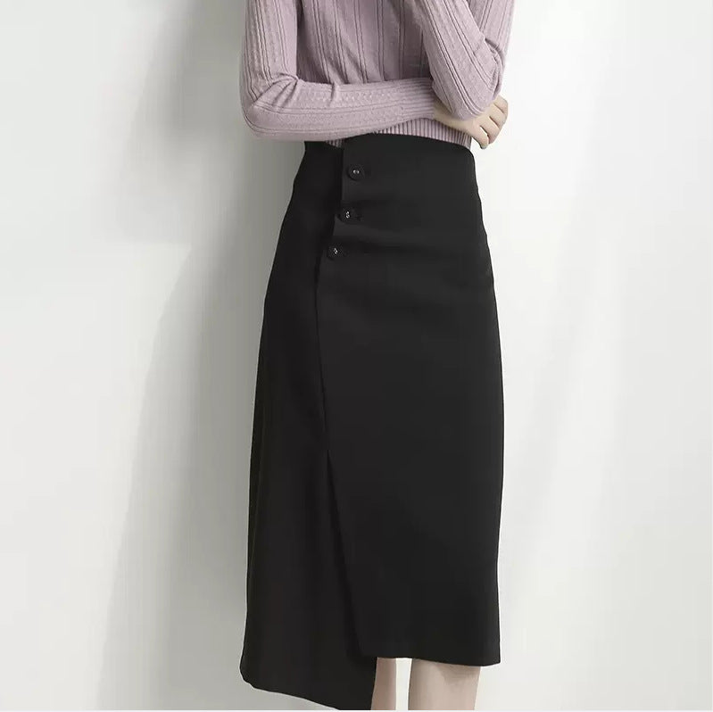 Damen Elegante Bleistiftrock mit asymmetrischem Schnitt Drune