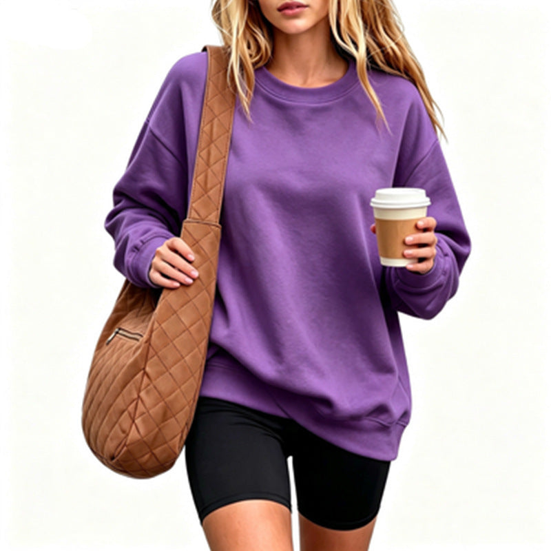 Damen Bequemer Oversized Sweatshirt Drune