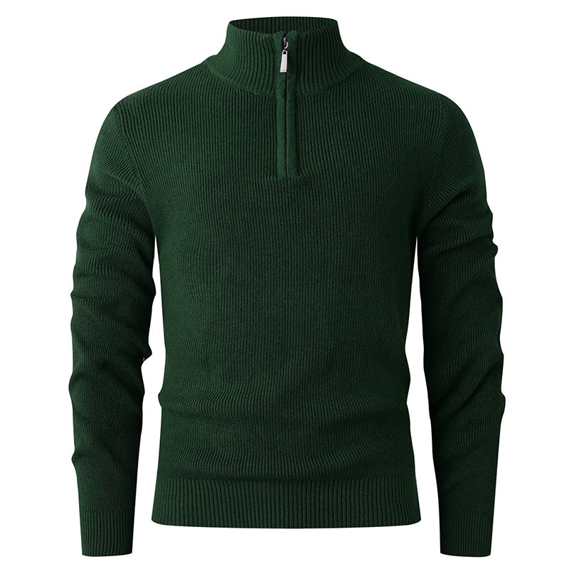 Herren Pullover mit Stehkragen und zusätzlichem Reißverschluss Drune