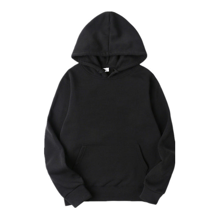 Unisex minimalistischer Kapuzenpullover ohne Reißverschluss mit innen angerautem French-Terry und integrierter Kängurutasche Drune