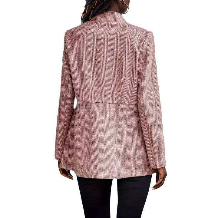 Damen eleganter Blazer mit Wabenstruktur und tailliertem Schnitt Drune