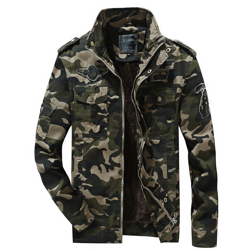 Herren Camouflage-Fieldjacke mit Sherpa‑Futter und multifunktionalen Utility‑Taschen Drune