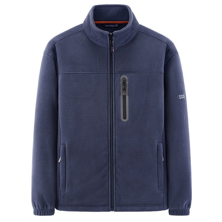 Herren Weiche Fleecejacke mit hohem Kragen Drune