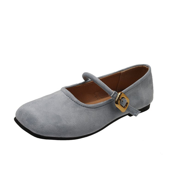 Damen elegante Mary Jane Ballerinas mit modischem Riemchen und komfortablem Fußbett Drune