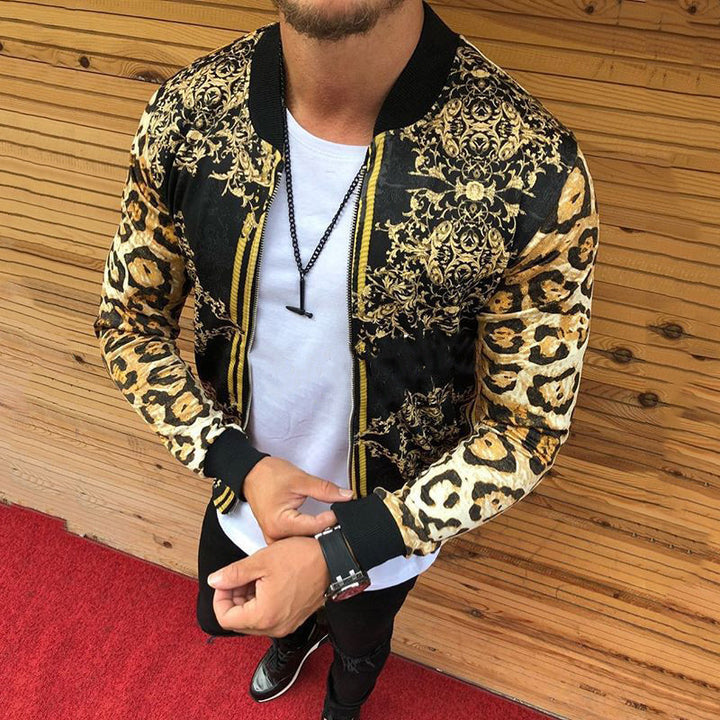 Herren Bomberjacke mit kunstvollem Muster und strapazierfähigem Material Drune