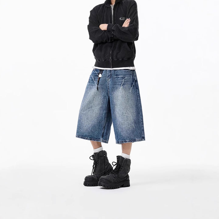 Damen Weitgeschnittene Denim-Culotte Drune