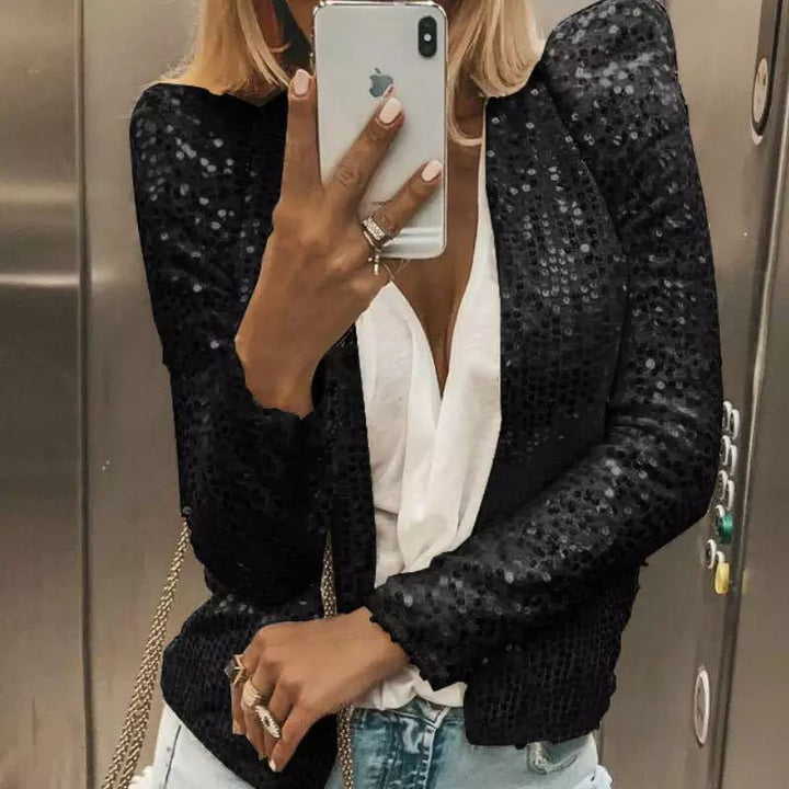 Damen Glitzernde Strickjacke mit raffinierten Details Drune