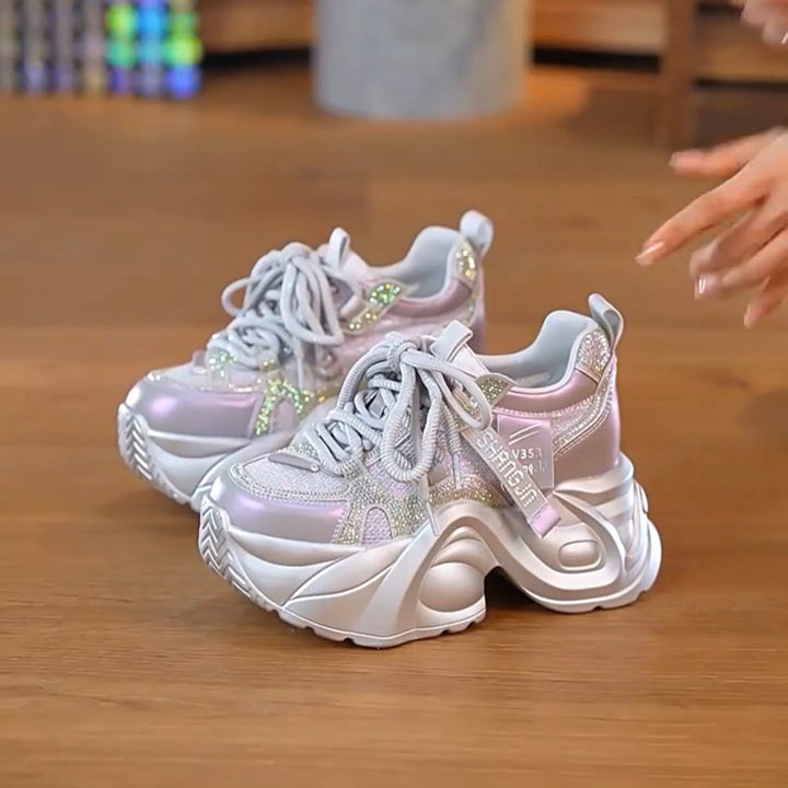 Damen Chunky Sneakers mit reflektierenden Elementen und innovativer Dämpfung Drune