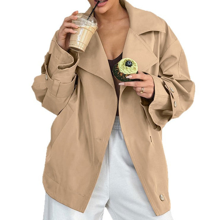 Damen Oversized Trenchcoatjacke mit eleganten Details Drune