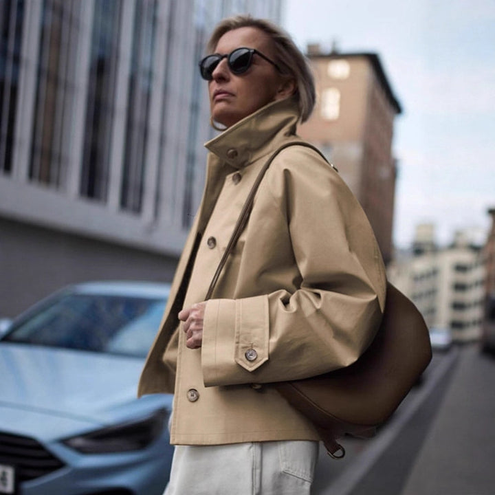 Damen Urbanistische Freizeitjacke mit hohem Kragen Drune