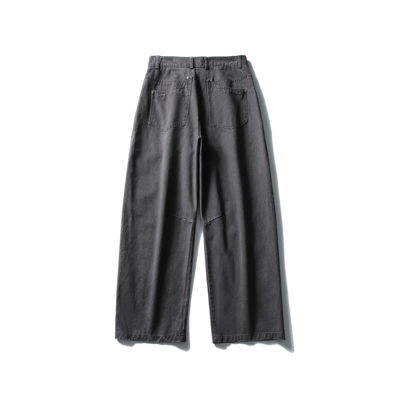 Herren Weite Utility-Hose im Workwear-Look mit Knie-Patches und geradem Bein Drune