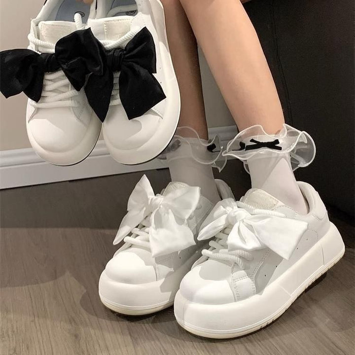 Damen Sneakers mit modischem Schleifen-Design und Komfort-Sohle Drune