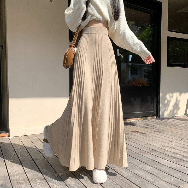 Damen Plissierter Maxirock mit hohem Bund Drune 1787632235