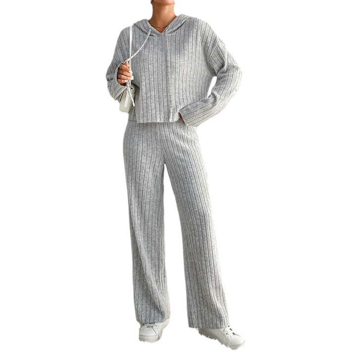 Damen Modisches Lounge-Set mit Rippstruktur Drune