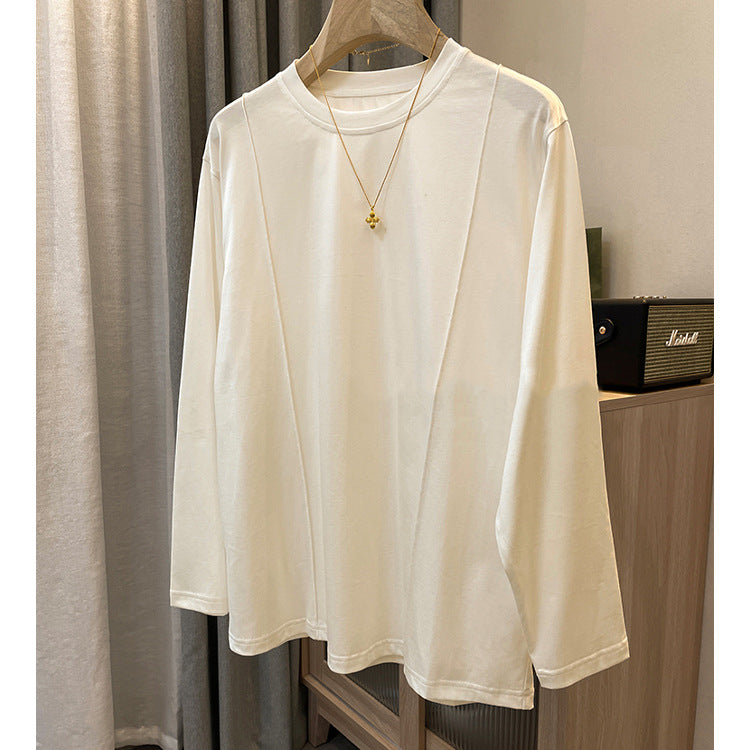 Damen Bequemes Langarmshirt aus hochwertiger Baumwolle Drune