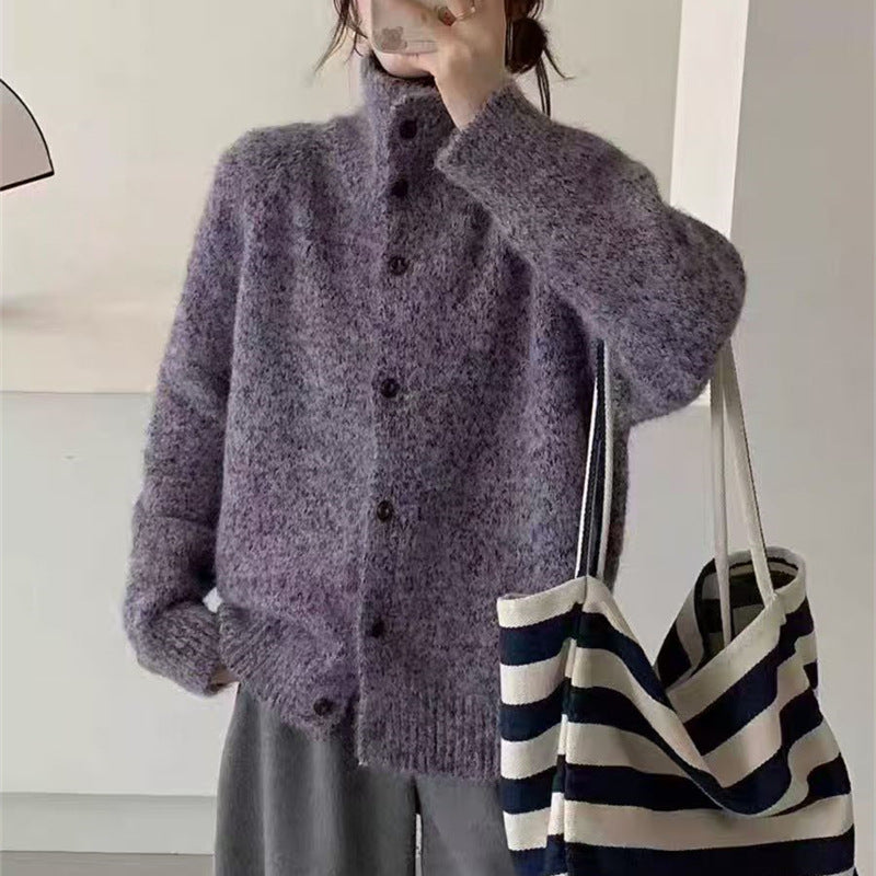 Damen Kuschelige Strickjacke mit feinen Knopfdetails und lässigem Schnitt Drune