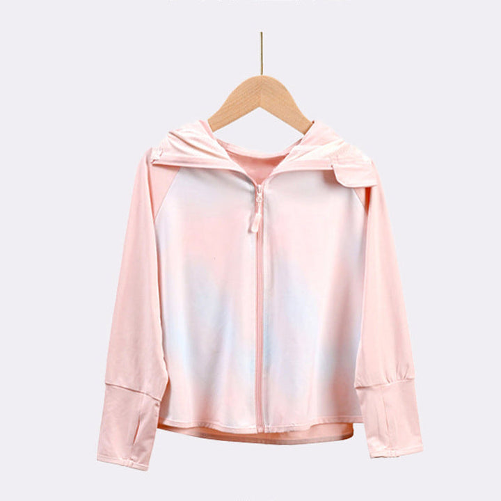 Mädchen Leichte Kapuzenjacke mit Hasenohren Drune