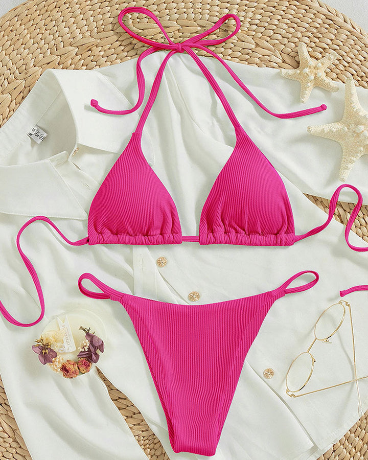 Damen Triangel-Bikini mit feinen Rüschendetails Drune