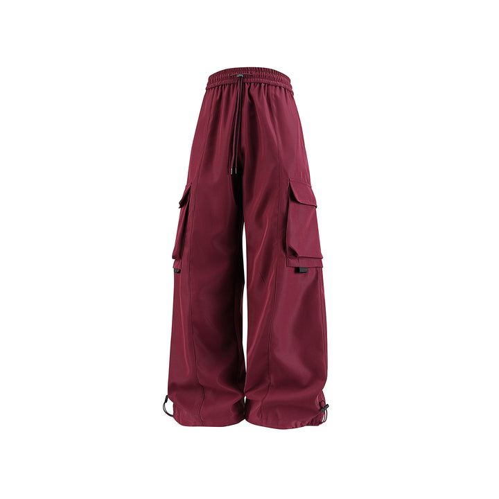 Herren weite Utility‑Cargohose im Baggy‑Cut mit Tunnelzugbund, großen Klappentaschen und verstellbarem Beinabschluss Drune
