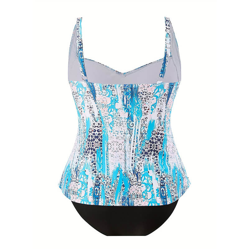 Damen Tankini mit schmeichelnder Raffung und modernen Muster Drune