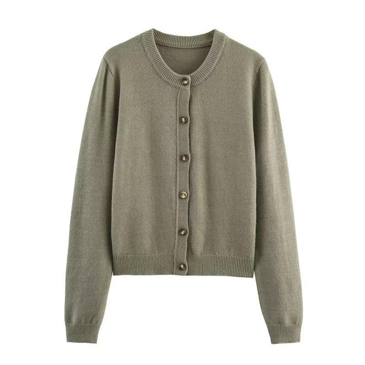 Damen weicher Strickcardigan mit Knopfverschluss und eleganten Rippabschlüssen Drune