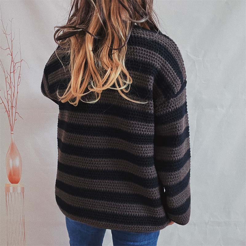 Drune | Gestreifter Strickpullover Mit Sanften Farben