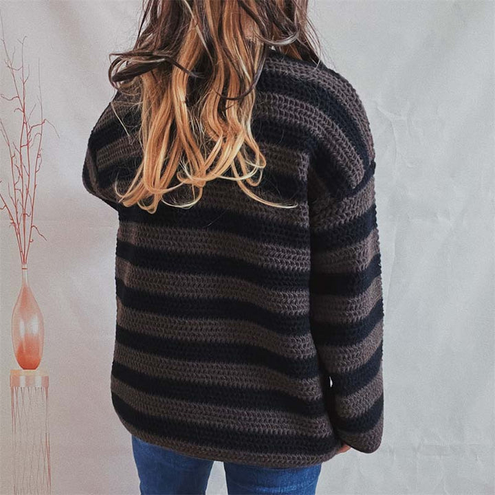 Drune | Gestreifter Strickpullover Mit Sanften Farben