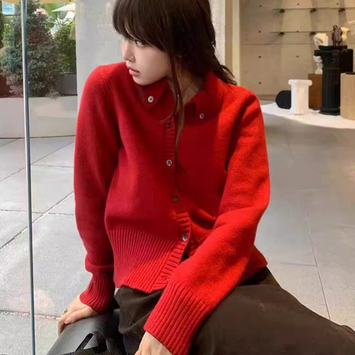 Damen Kurzcardigan mit kastiger Silhouette und extraweicher Kaschmir‑Optik Drune