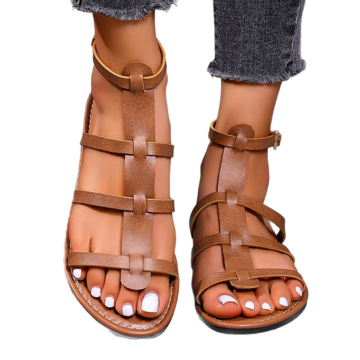 Damen Flauschige Riemchen-Sandalen mit komfortablem Fußbett und ergonomischem Design Drune