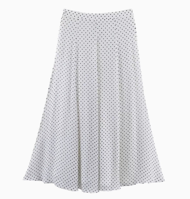 Damen 100+ oversized Pünktchenbluse mit Fledermausärmeln, Stehkragen und elastischem Saum Drune