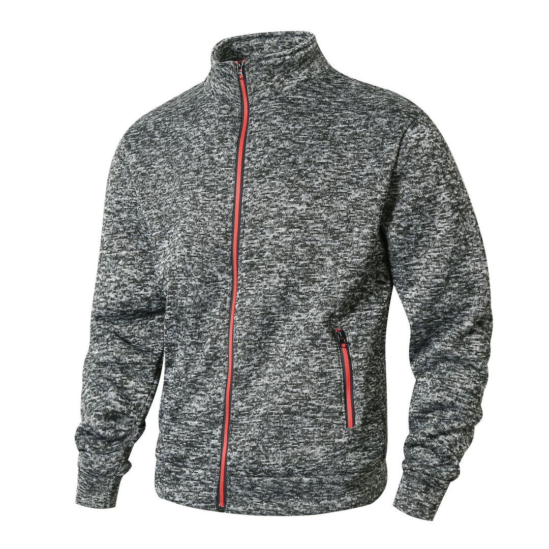 Herren sportliche Fleecejacke mit bequemem Stehkragen und Reißverschlusstaschen Drune