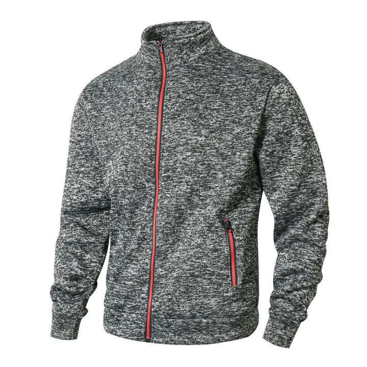 Herren sportliche Fleecejacke mit bequemem Stehkragen und Reißverschlusstaschen Drune