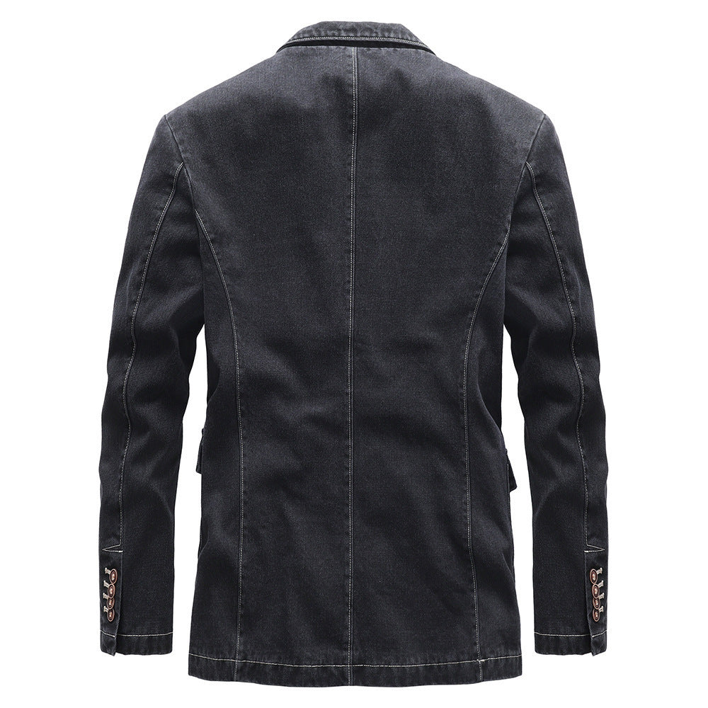 Herren Leichtes Jeans-Sakko mit aufgesetzten Taschen Drune