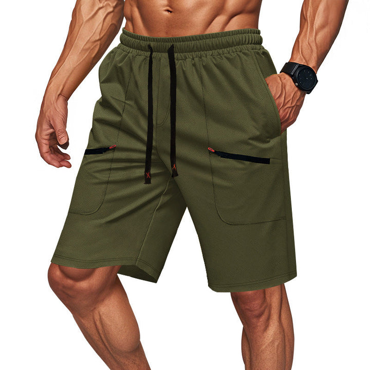 Herren Sportliche Shorts mit vielseitigen Taschen und elastischem Bund Drune