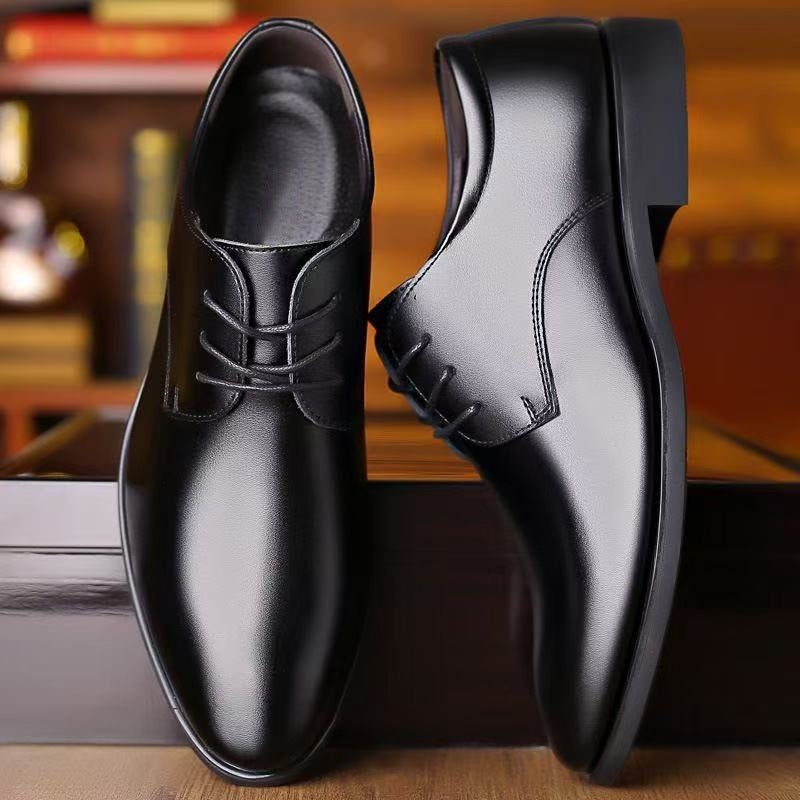 Herren Elegante Derby-Business-Schnürschuhe aus Glattleder mit schmaler Leiste Drune