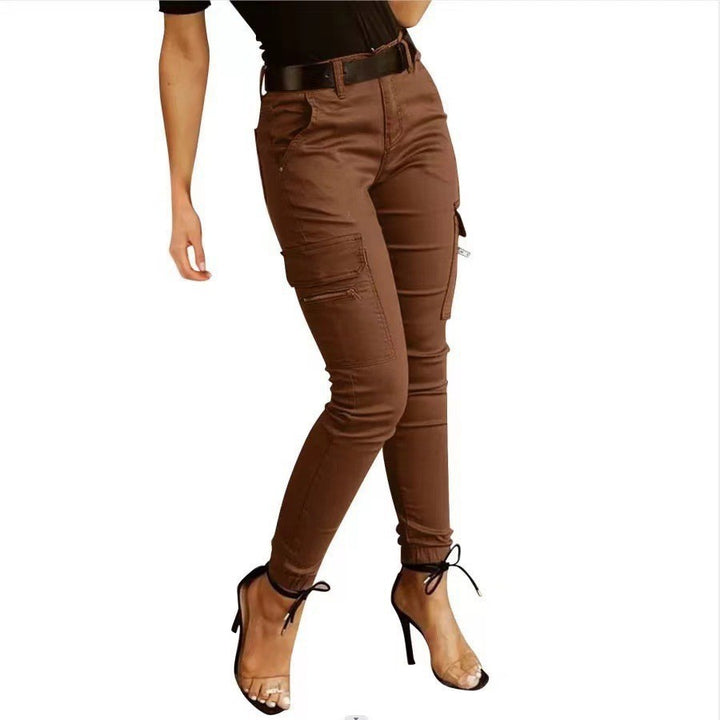 Damen Cargo-Hose mit figurbetontem Schnitt und vielen praktischen Taschen Drune